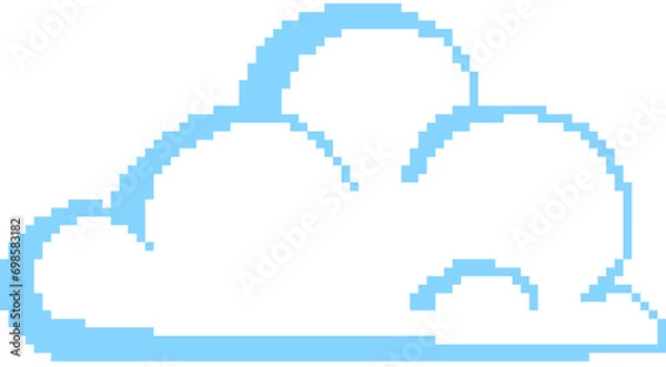 Fototapeta cloud, y2k, dot art, pixel art, dot game, dot cloud
