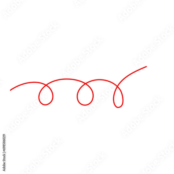 Fototapeta Thread Illustration. Red Thread Illustration 