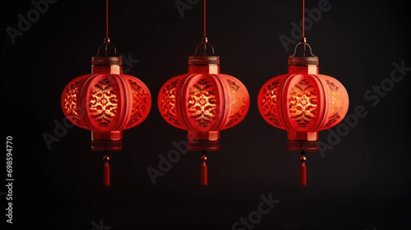 Fototapeta red lanterns