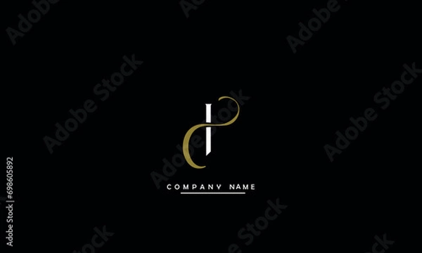 Fototapeta CI, IC, C, I Abstract Letters Logo Monogram