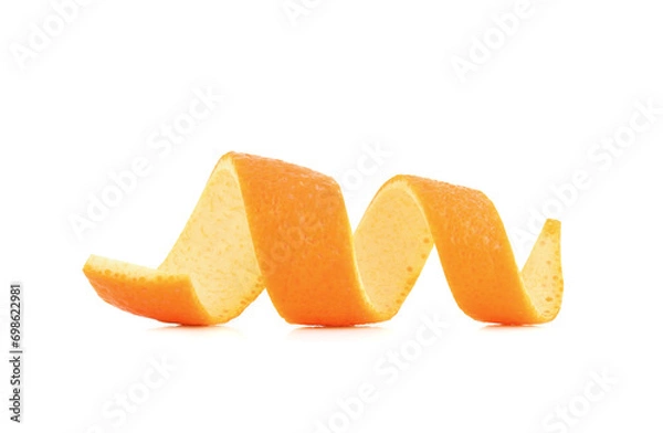 Obraz Fresh orange twist on white background