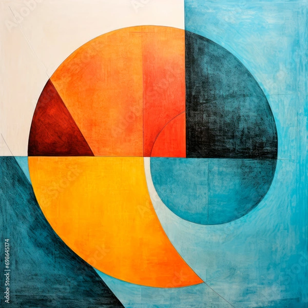Obraz Abstract painting.Oil paint on canvas. Painting in the interior. A modern poster. Generative AI