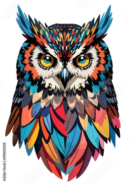 Fototapeta Colorful Owl art