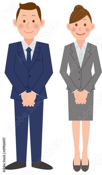 Obraz ビジネスマンとビジネスウーマン