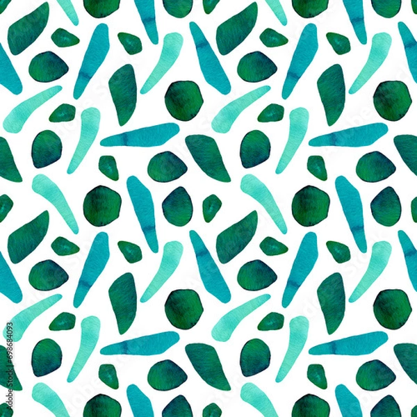 Fototapeta seamless pattern with abstract multicolored watercolor spots