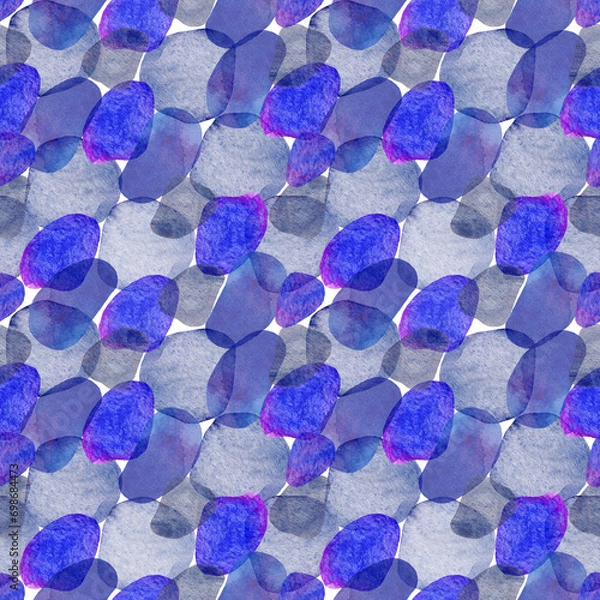 Fototapeta seamless pattern with abstract multicolored watercolor spots