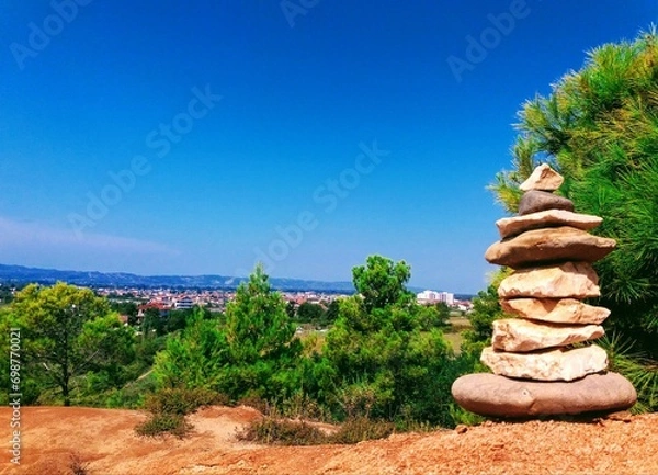 Obraz Rock  tree over the horizon