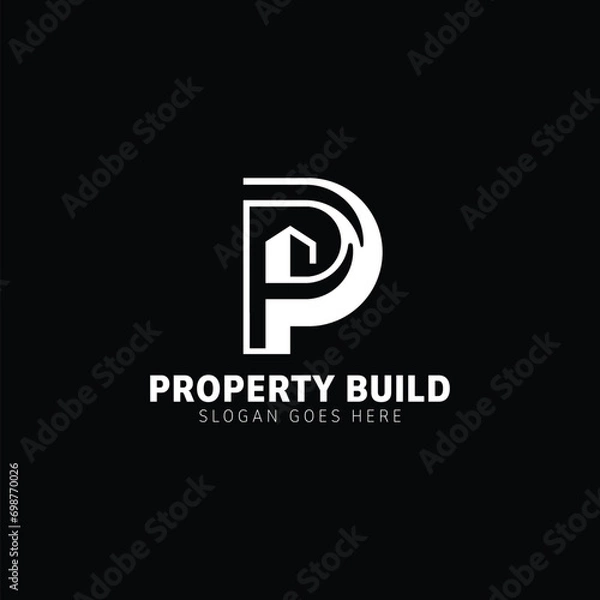 Obraz Building With Letter P Logo Design