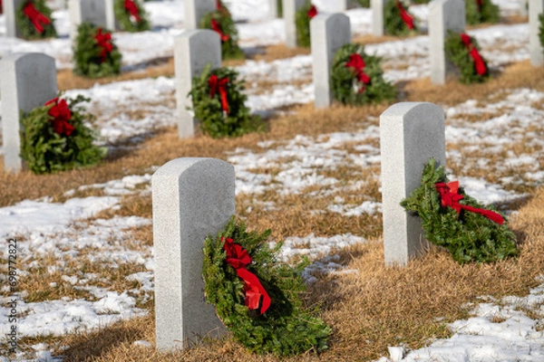 Obraz wreath in a cemetery