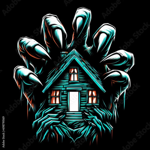 Obraz house on black