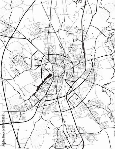 Obraz Münster Germany City Map
