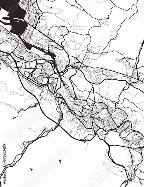 Obraz Bilbao Spain City Map 