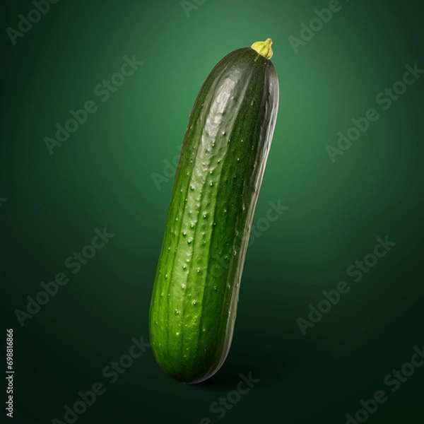 Obraz cucumber on a green background