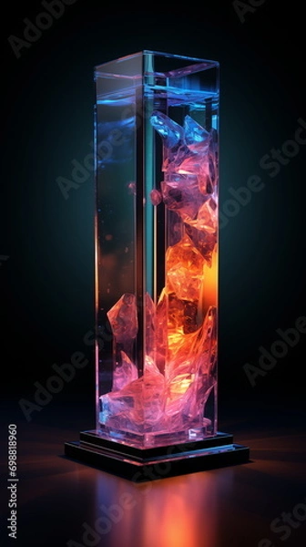 Obraz A glass vase with colorful crystals inside