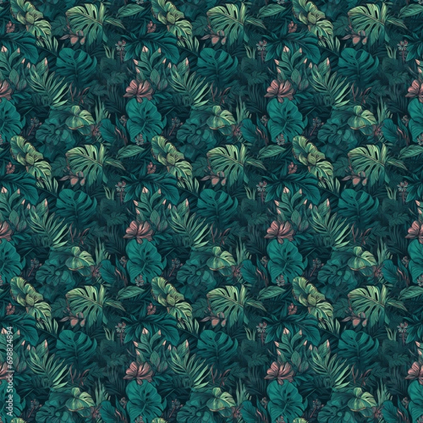 Fototapeta Seamless Tropical Pattern Tile