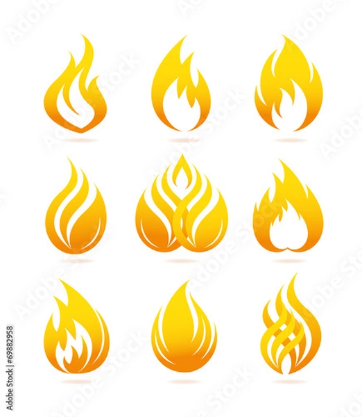 Obraz Fire icons set