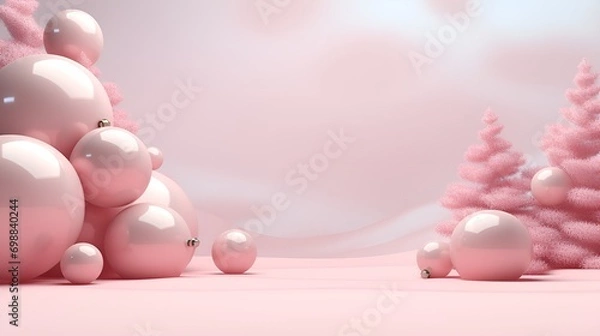 Fototapeta 3D Render New Year Background, Simple , Celebration, Festive, Holiday