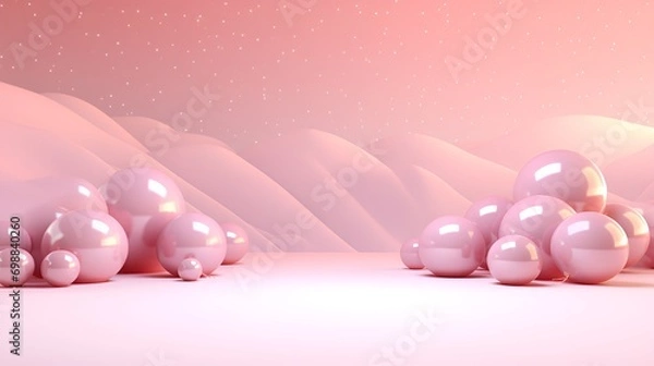 Fototapeta 3D Render New Year Background, Simple , Celebration, Festive, Holiday