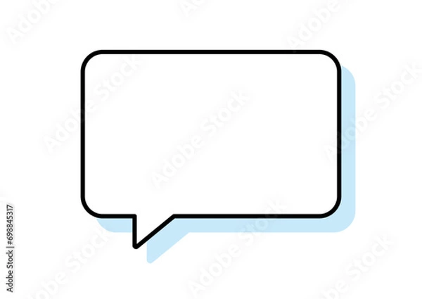 Obraz シンプルな吹き出しのイラスト素材