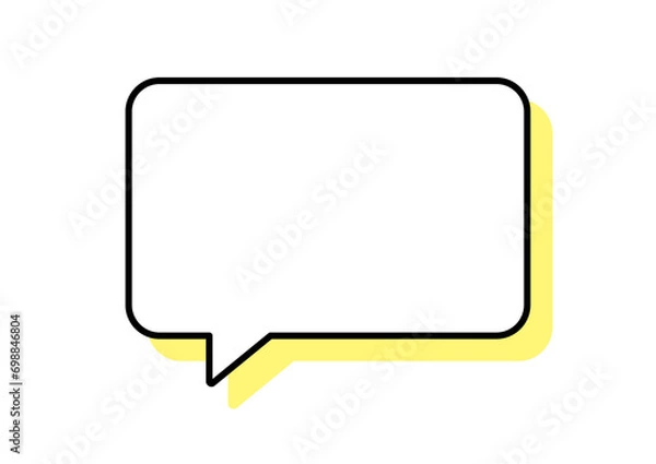 Obraz シンプルな吹き出しのイラスト素材