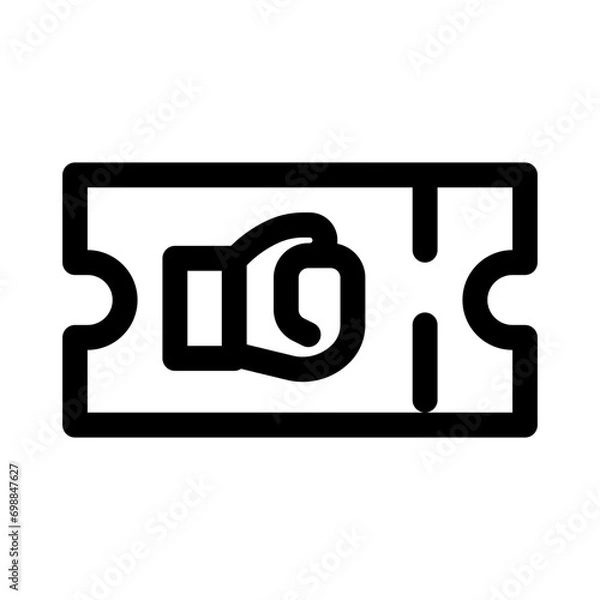 Fototapeta Boxing Ticket Icon