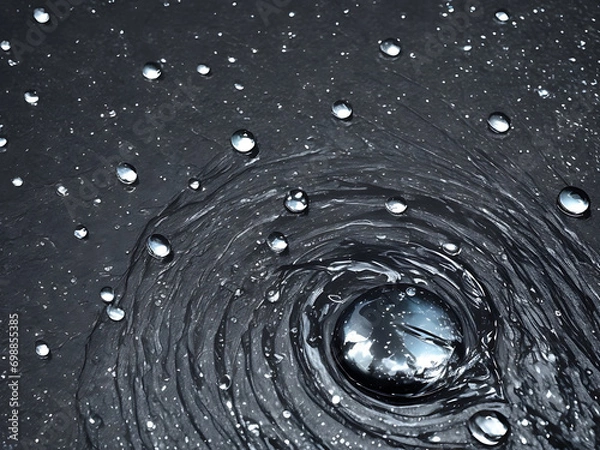 Fototapeta Blur Defocus Image of Water hit wall ground, explode into drop droplet. Amount Water attack impact and fluttering in air explosion. Stop motion freeze shot. Splash Water for texture elements