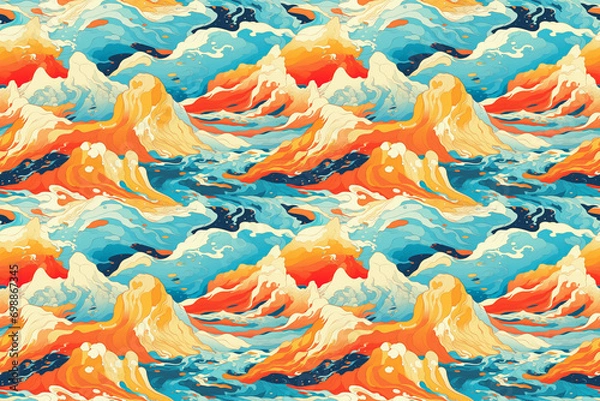 Fototapeta Perfectly Seamless Abstract Wave Pattern