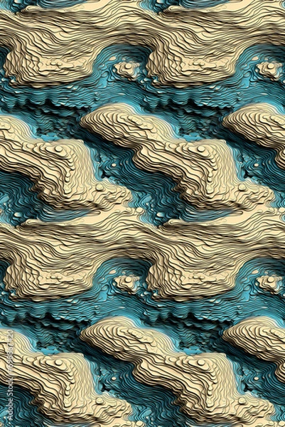 Fototapeta Perfectly Seamless Abstract Mountain Pattern