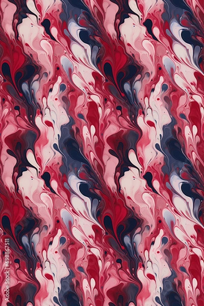 Obraz Perfectly Seamless Abstract Paint Pour Pattern
