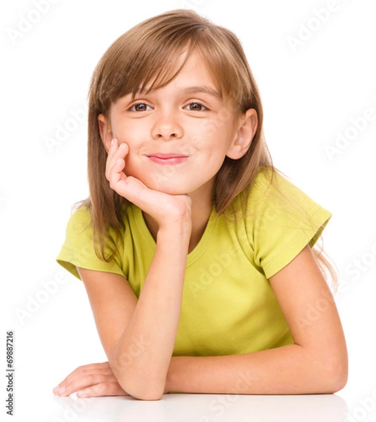 Obraz Portrait of a pensive little girl