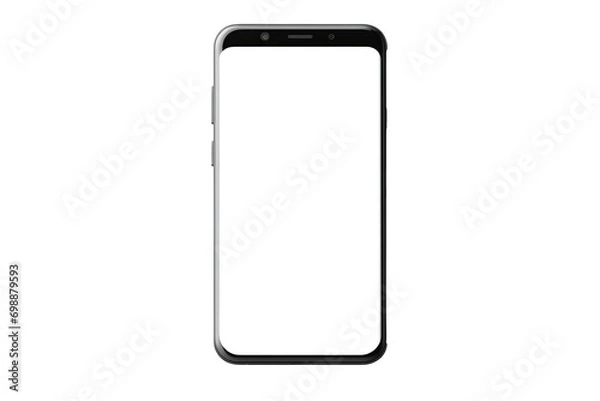 Fototapeta smart phone on transparent background, generative ai