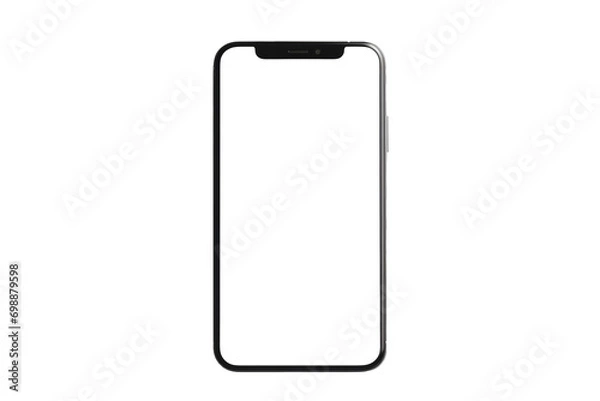 Fototapeta smart phone on transparent background, generative ai