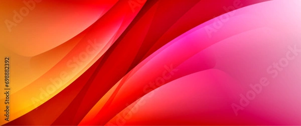 Fototapeta Dynamic flowing waves on gradient color background. Vector illustration For Wallpaper, Banner, Background, Card, Book Illustration, landing page