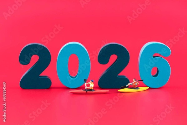 Fototapeta New Year boating New Year 2026