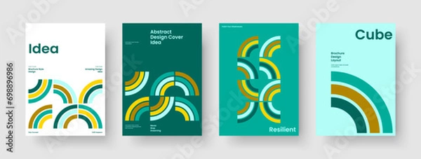 Fototapeta Creative Report Layout. Geometric Flyer Template. Isolated Brochure Design. Background. Business Presentation. Book Cover. Banner. Poster. Journal. Portfolio. Leaflet. Newsletter. Brand Identity