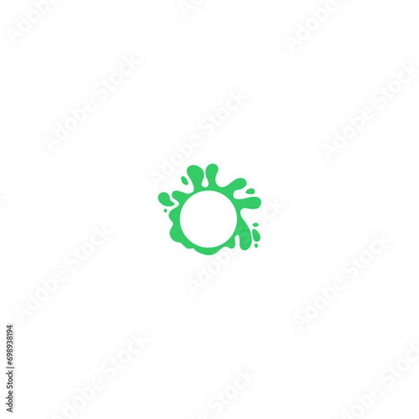 Fototapeta green splash slime vector set set
