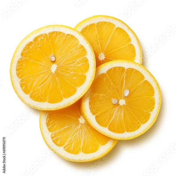Fototapeta Sliced oranges isolated on transparent or white background, png