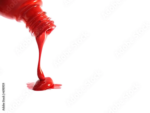 Obraz spilling red paint