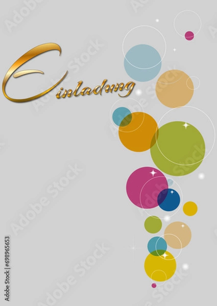 Fototapeta Vorlage Einladung 3