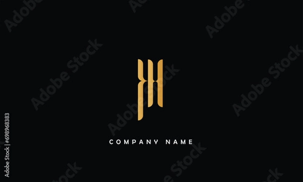 Fototapeta KH, HK, K, H Abstract Letters Logo Monogram