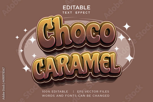 Obraz chocolate 3d editable text effect