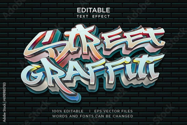 Fototapeta Editable Graffiti Fonts and Text Effects in Vector AI