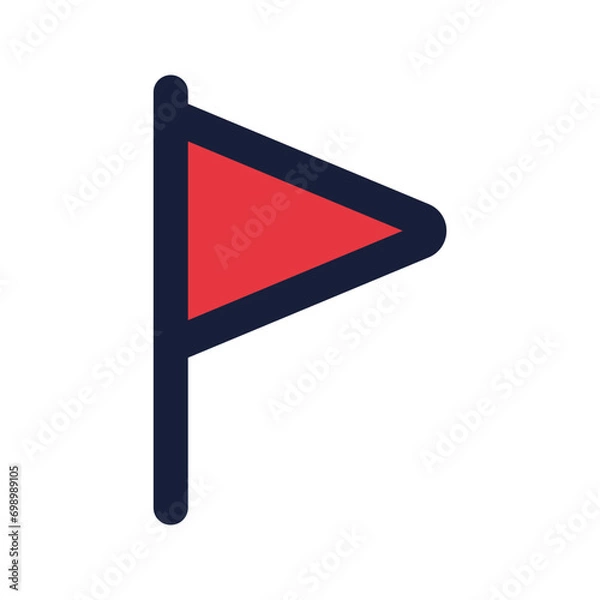 Fototapeta flag flat line icon