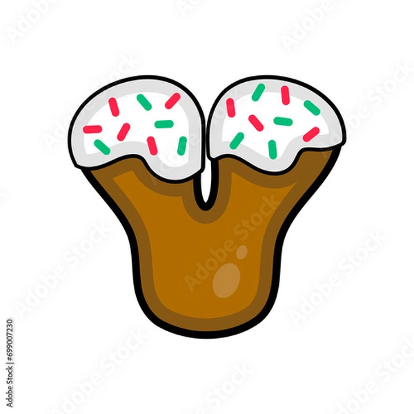 Obraz easter cake with eggs and ribbon