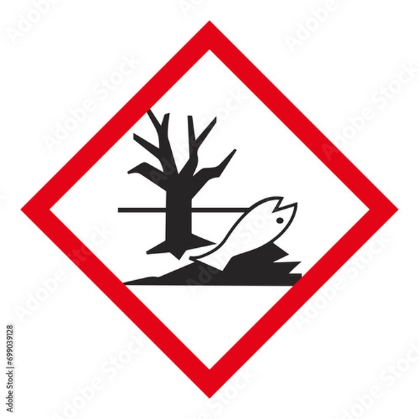 Fototapeta GHS aquatic toxicity label.