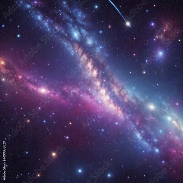 Fototapeta Beauty of deep space. Billions of galaxies in the universe Cosmic art background. Stars of a planet and galaxy in a free space