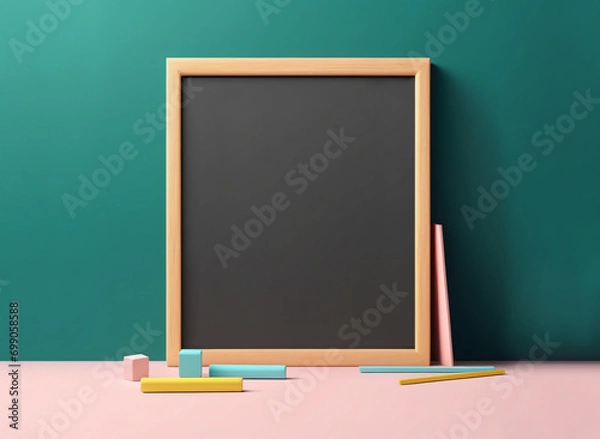 Obraz Blackboard used in school, blackboard for store menu, chalkboard image