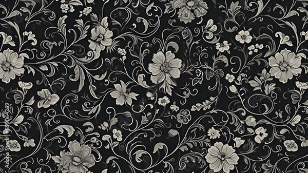 Fototapeta seamless floral pattern