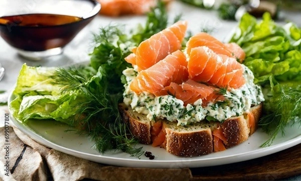 Obraz Salmon sandwitch