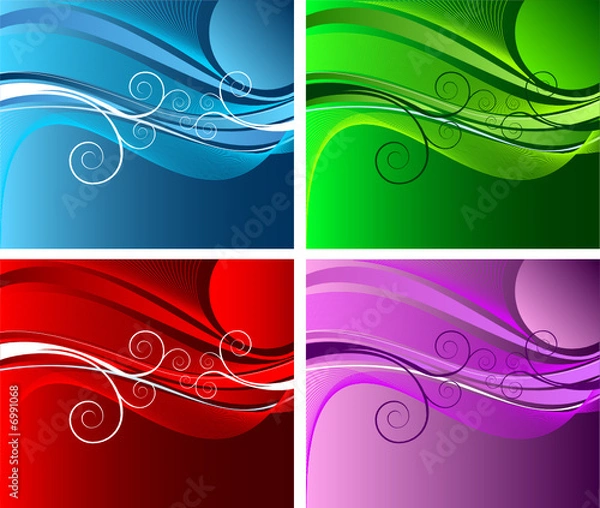 Obraz Abstract   floral background - vector